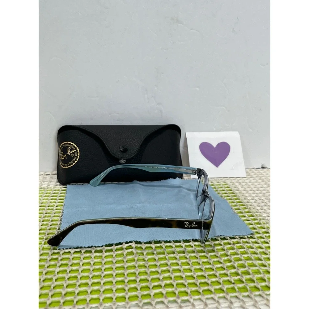 Ray-Ban RB 5150 5023 Tortoise Blue Rectangular Eyeglass Frames 50-19-135